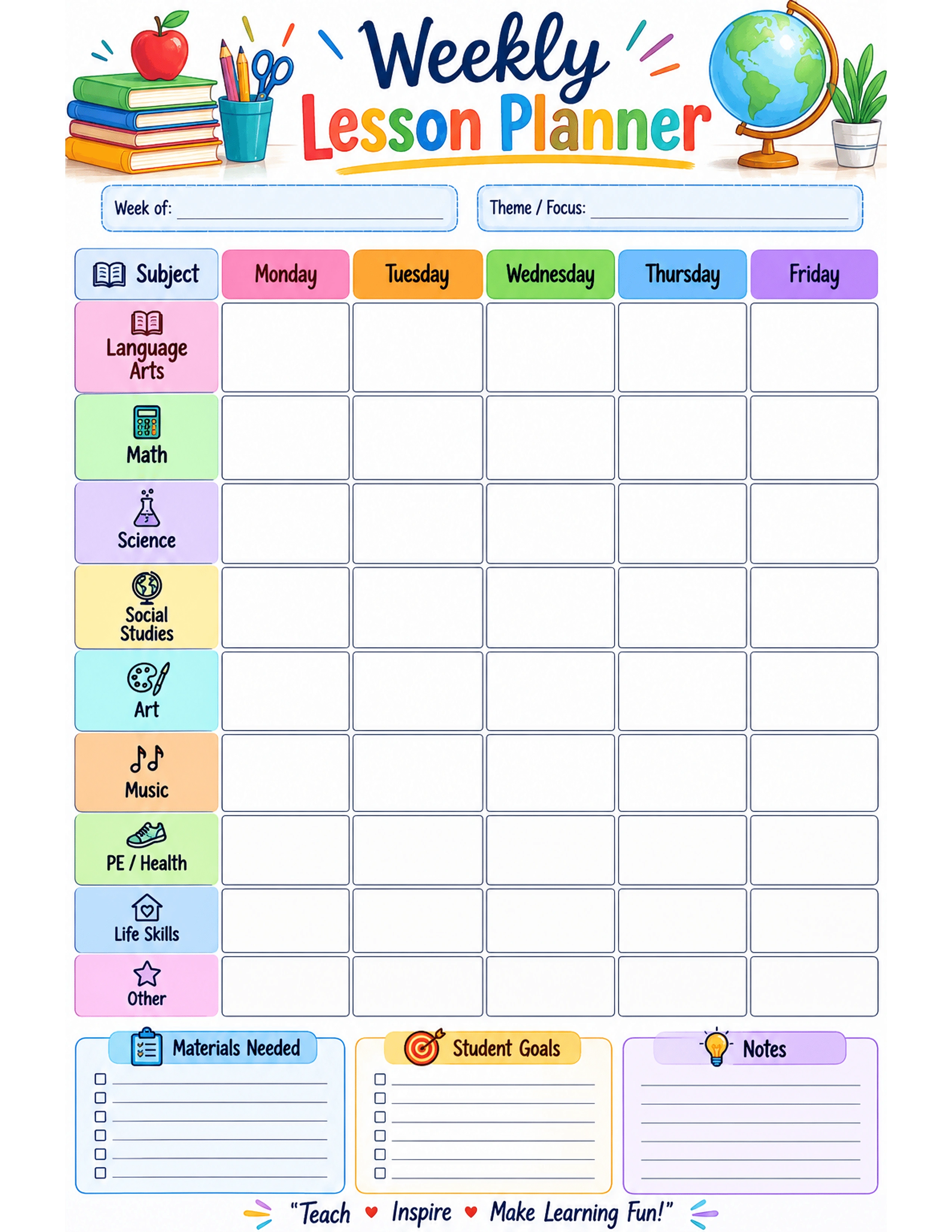 Teacher & Homeschool Tools Sample Pack